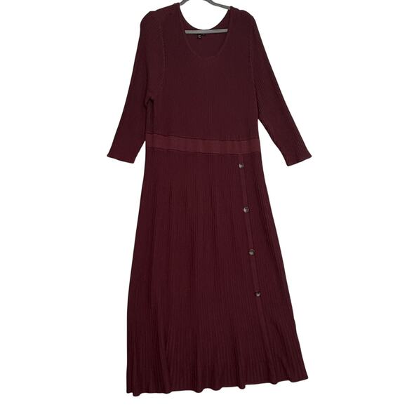 Lane Bryant Ribbed‎ Midi Sweater Dress With Button Detail Size 22/24 Office Work - Picture 2 of 10